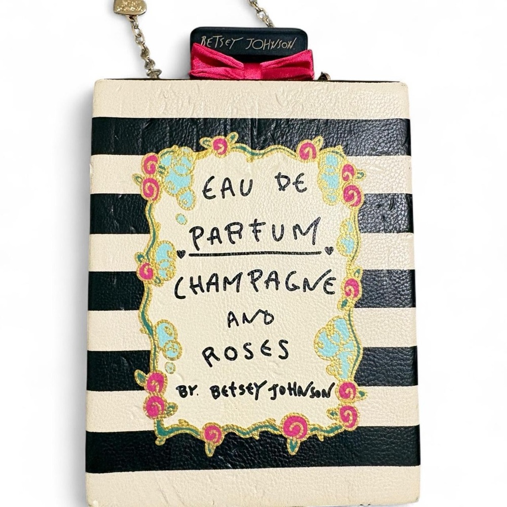 Betsey Johnson Striped Perfume Crossbody Bag - Picture 2 of 5